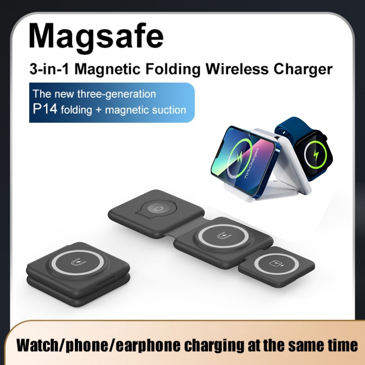 3-in-1 Folding Magnetic Wireless Charger - ZENSE DEAL