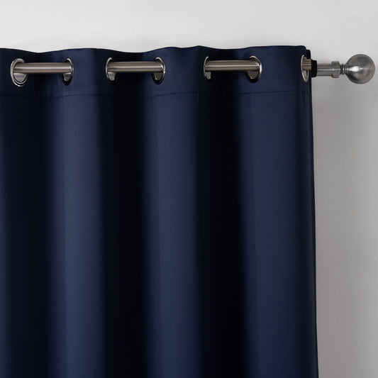 Dark Blue Bedroom Blackout Curtains