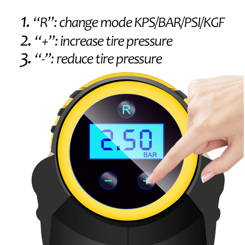 LED Smart Car Air Compressor Pump - Inflate with Ease