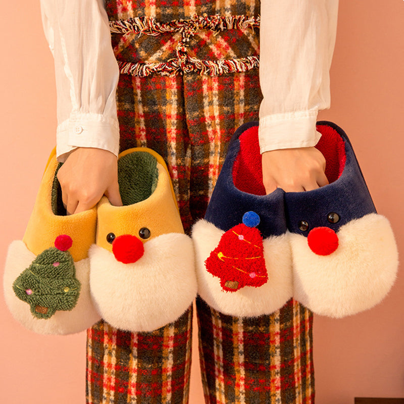 Winter Plush Christmas Slippers