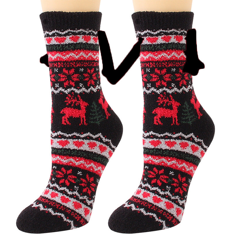 Christmas Coral Fleece Socks