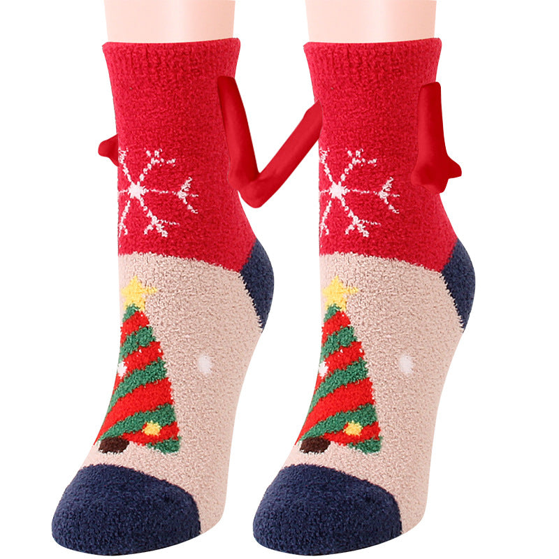 Christmas Coral Fleece Socks