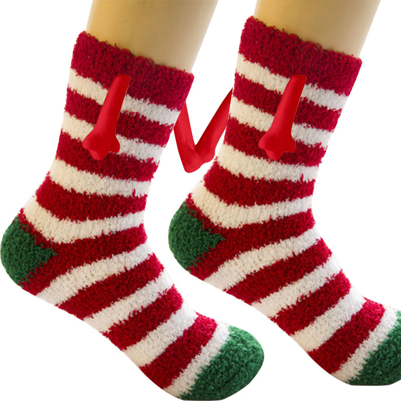 Christmas Coral Fleece Socks