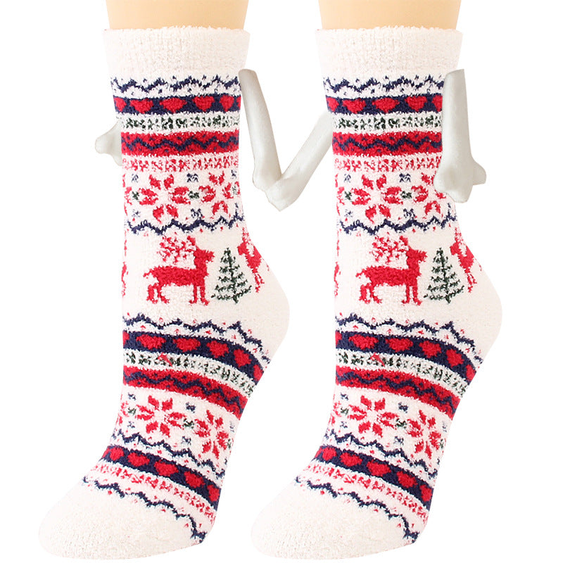 Christmas Coral Fleece Socks