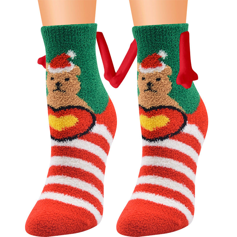 Christmas Coral Fleece Socks