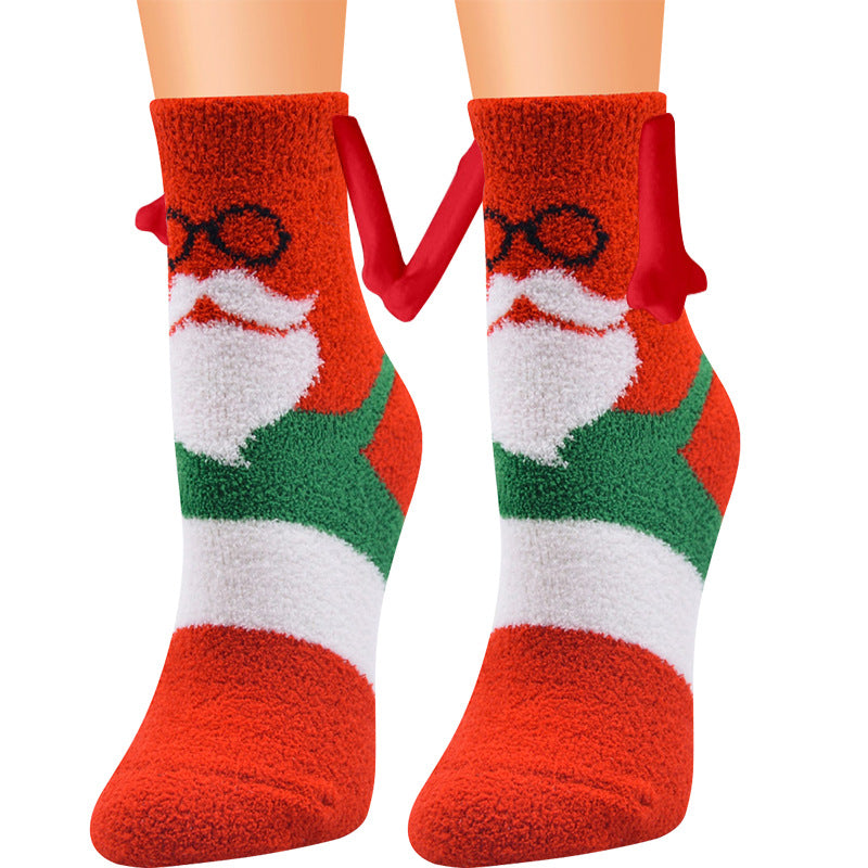 Christmas Coral Fleece Socks