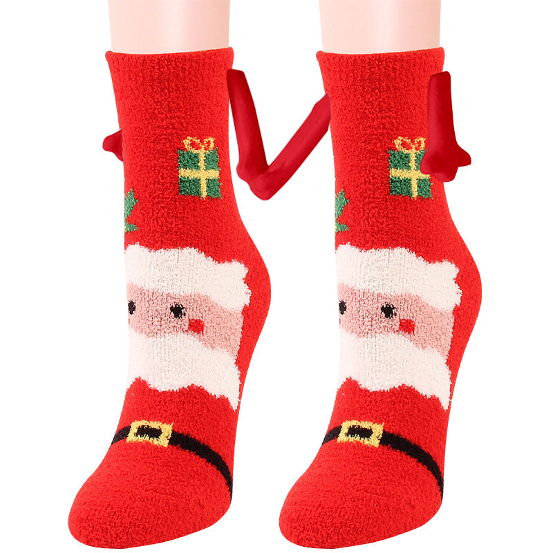 Christmas Coral Fleece Socks