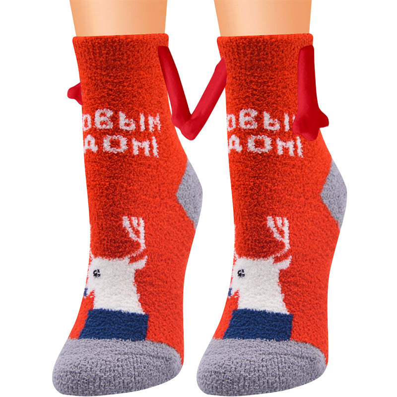 Christmas Coral Fleece Socks