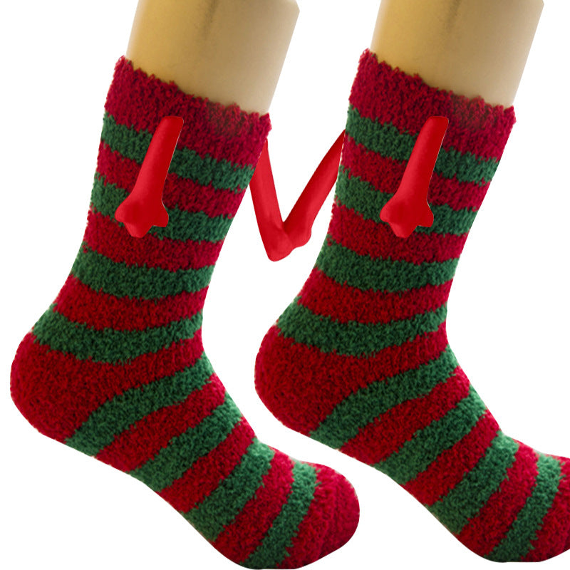 Christmas Coral Fleece Socks