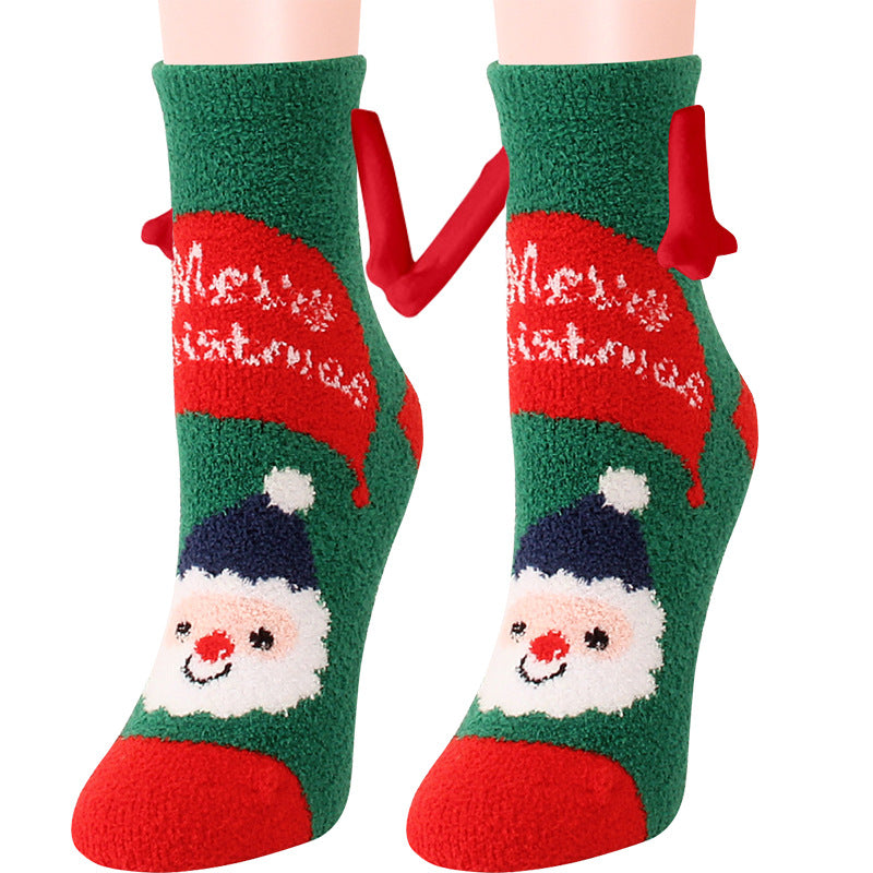 Christmas Coral Fleece Socks