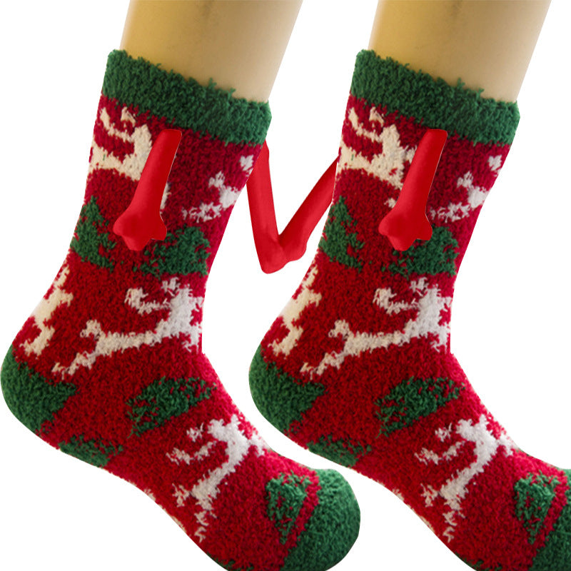 Christmas Coral Fleece Socks