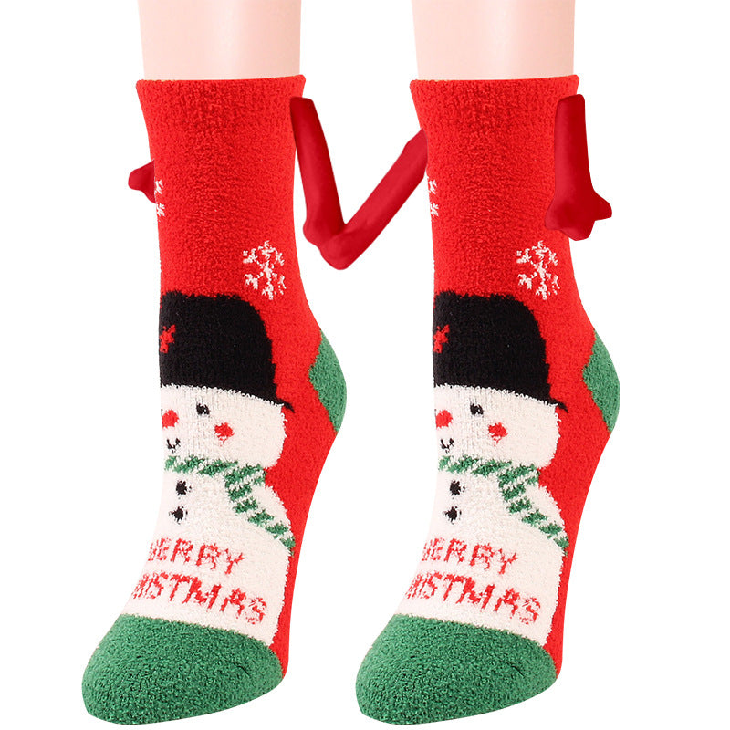 Christmas Coral Fleece Socks