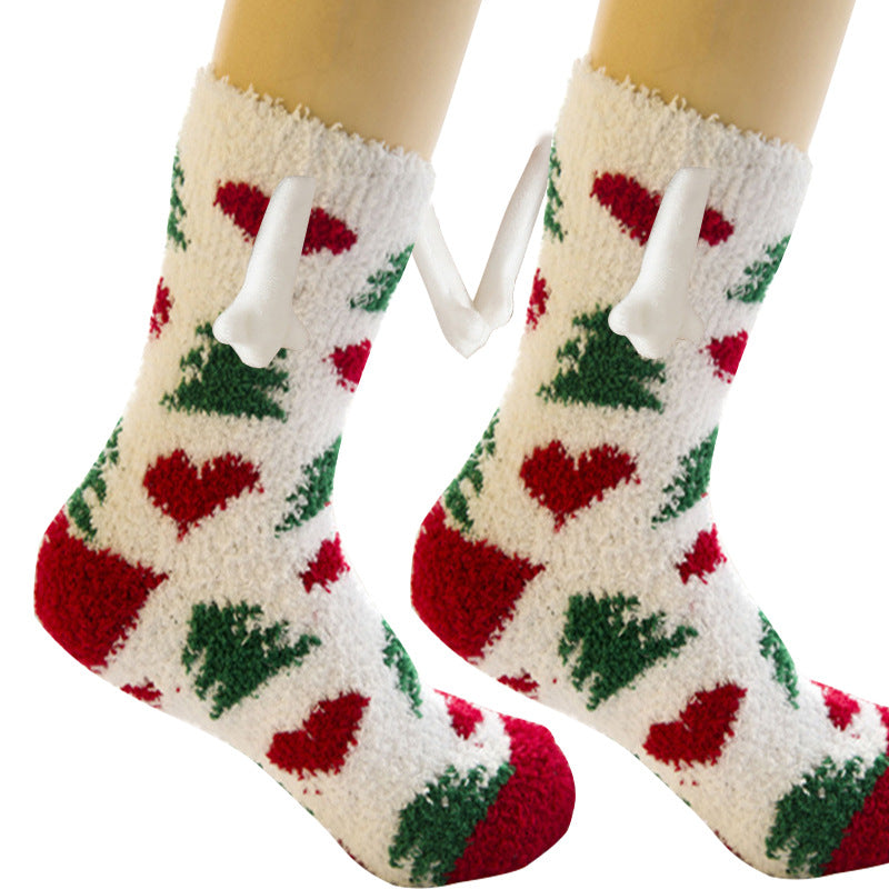 Christmas Coral Fleece Socks