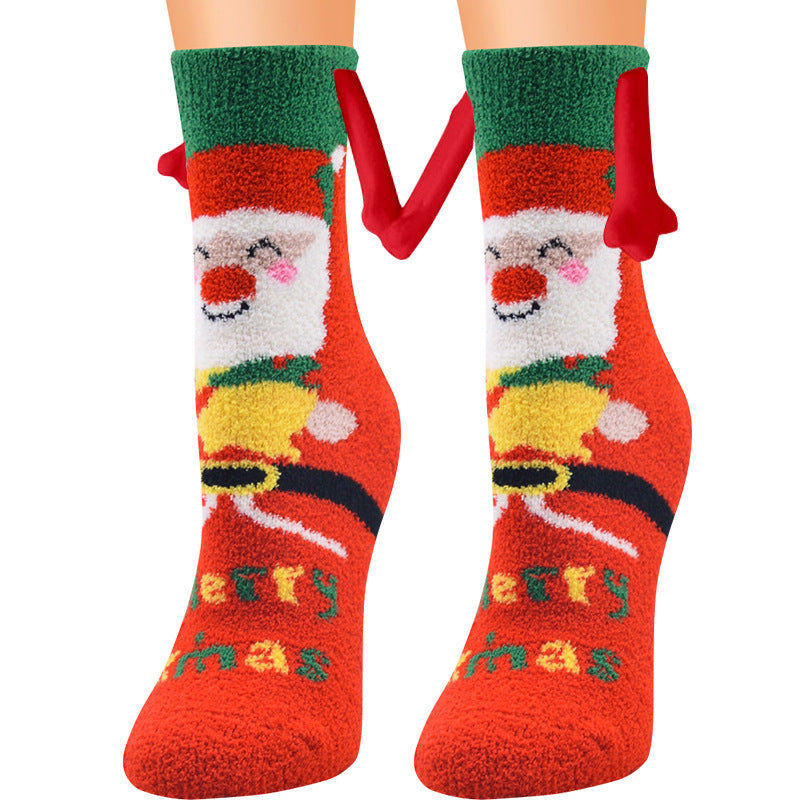 Christmas Coral Fleece Socks