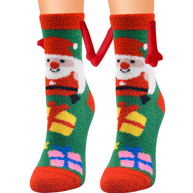 Christmas Coral Fleece Socks