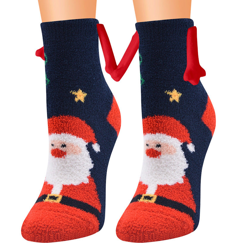 Christmas Coral Fleece Socks