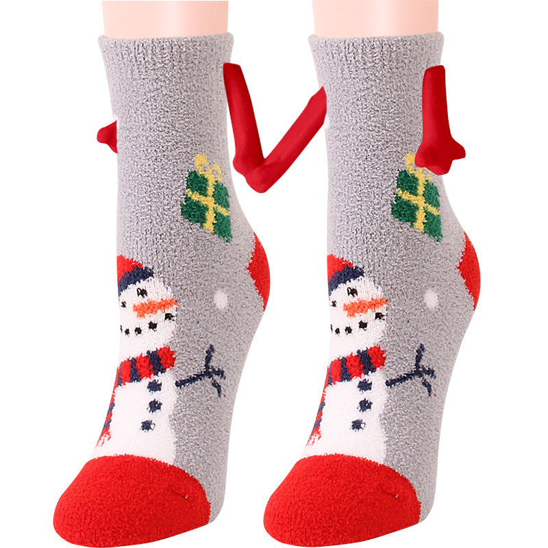 Christmas Coral Fleece Socks