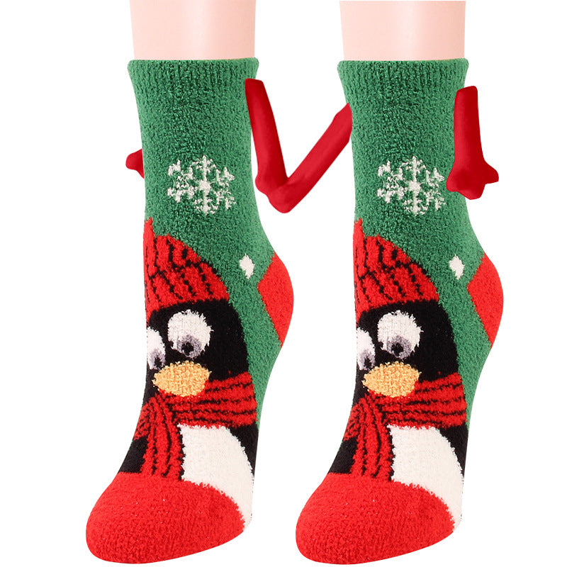 Christmas Coral Fleece Socks