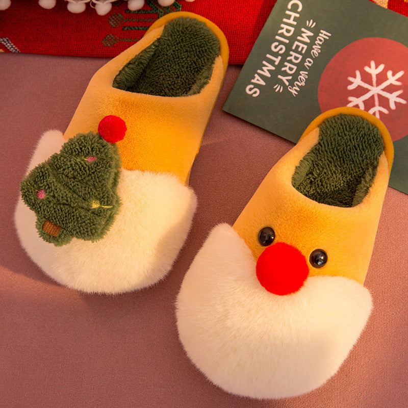 Winter Plush Christmas Slippers