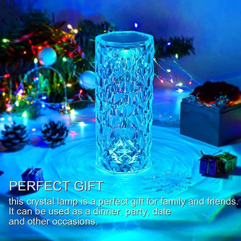 16 Colors LED Crystal Lamp - Colorful Lighting