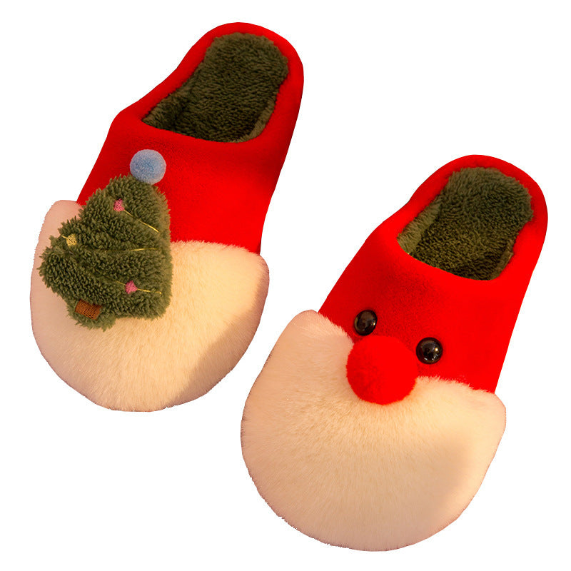 Winter Plush Christmas Slippers