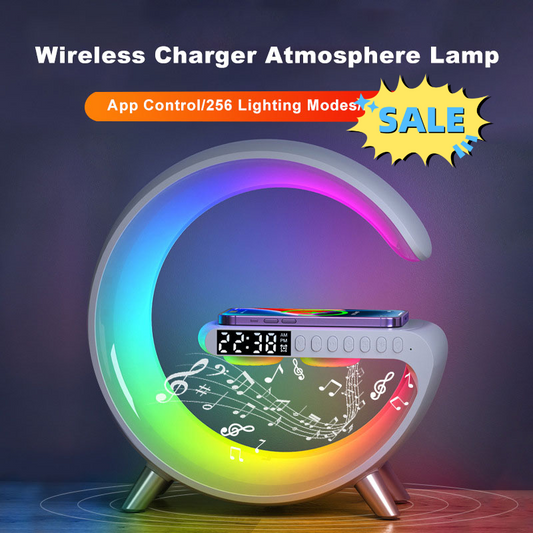 2023 New Smart LED Bluetooth Speaker Lamp Wireless Charger